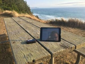 The scenic cliff-side "Cape Blanco Phone Booth"