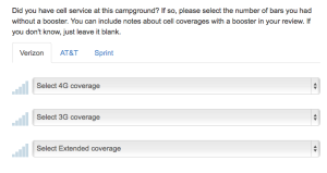 The cellular review input screen.. a bit cumbersome. But a great start!