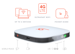 The tiny Karma LTE hotspot comes with world peace built in... 