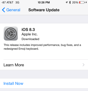 If you see "Downloaded" when you check the Settings App under "General" and "Software Update", your iOS device has already downloaded the update. Doh!