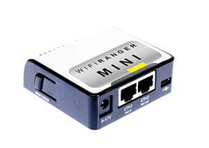 The aptly named WiFiRanger Mini is barely big enough for two ethernet ports and a USB port.