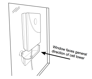 The Pole Mount Panel Antenna included with the Home 4G can be suction cup mounted to a window.