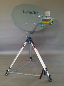 The RTC tripod kit (shown here) is the first ever to support Ka-band spot-beam satellite service.