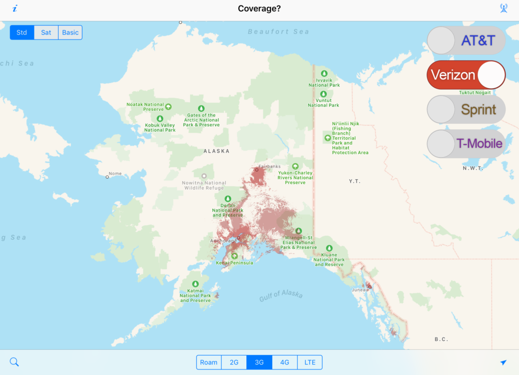 Verizon Coverage In Alaska Map Map   Verizon 3G 4G Alaska Coverage Feb 2019 1024x740 