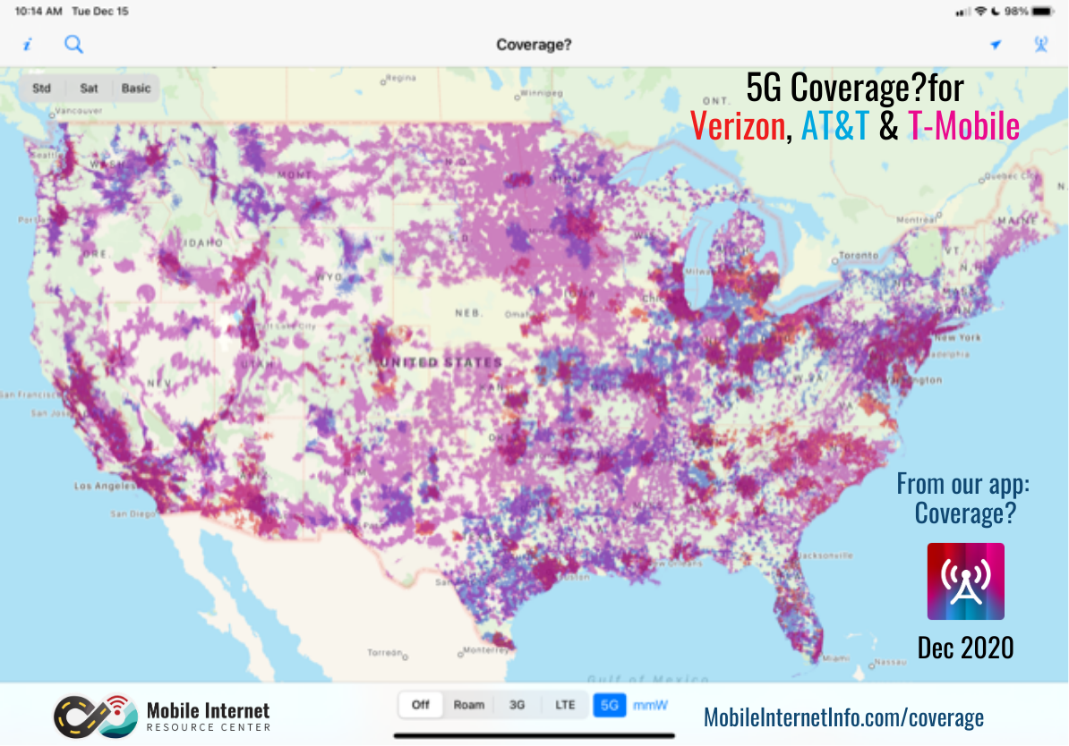 Coverage? App Now Includes Maps for 5G, Canadian Carriers and U.S