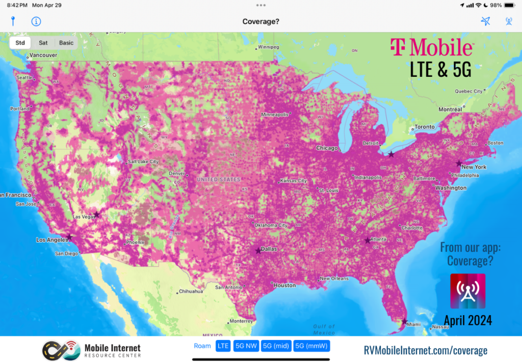 t mobile lte and 5g