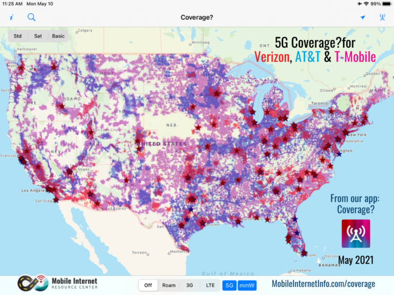 Current 5G Coverage Map