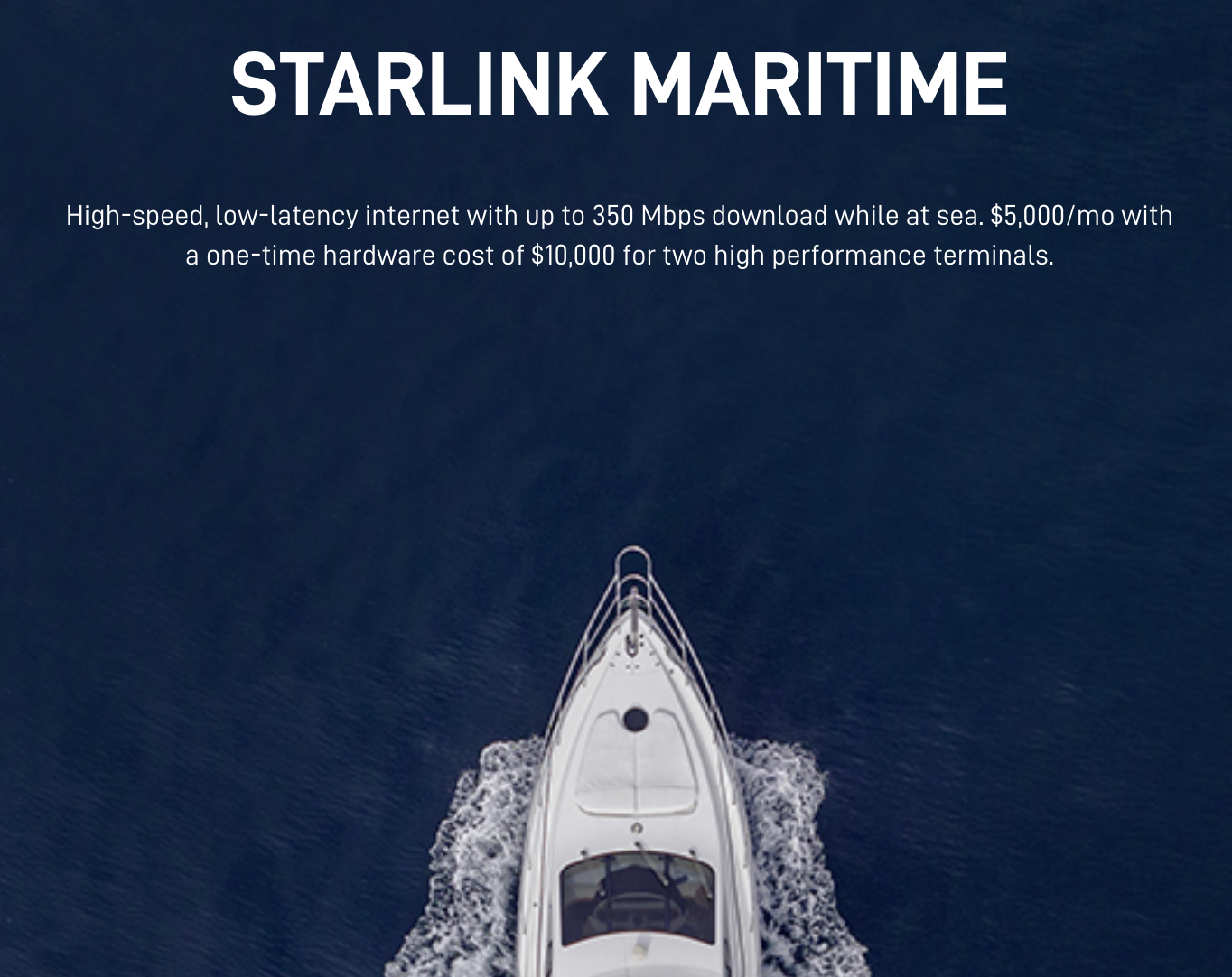 Starlink For Boats! - SpaceX Announces Starlink Maritime, with Eye