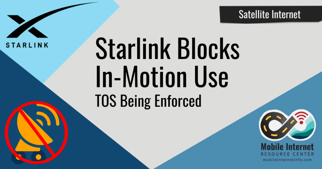 Spacex Blocks Starlink In-motion Usage On Vehicles - Mobile Internet 