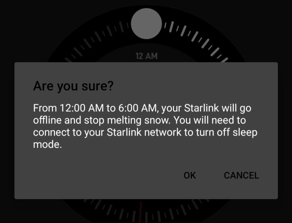 Starlink Adds Sleep Schedule Option to Help Save Power When Not in Use