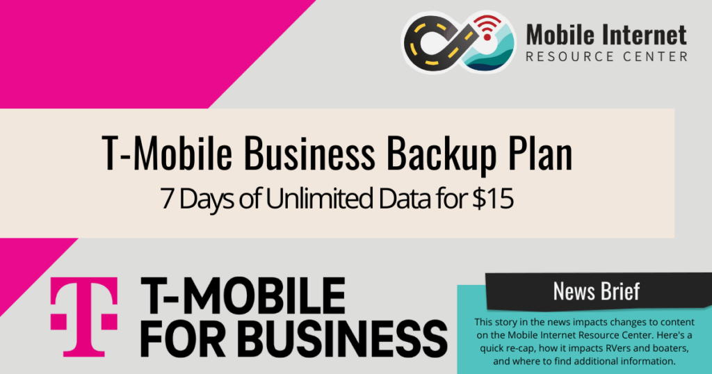 TMobile Business Backup Data Plan 7 Days of Unlimited