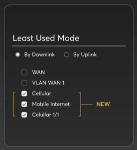 peplink 8.5 least used mode