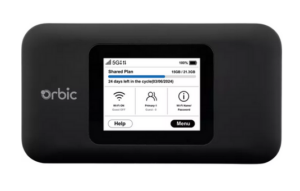 orbic speed x mobile hotspot front