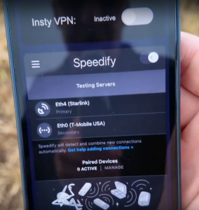 insty connect speedify bonding user interface