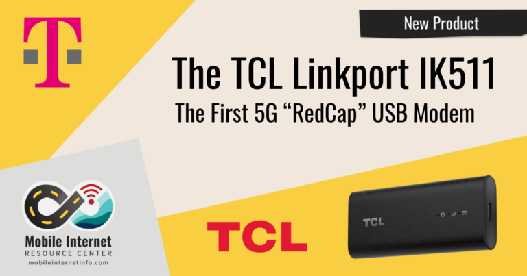 news story product release header tcl linkport ik511 5g redcap usb modem for tmobile