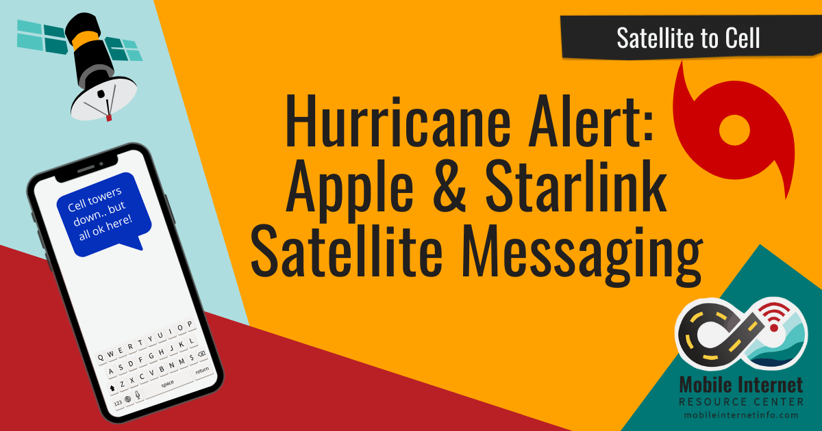 satellite messaging apple starlink hurricane communication