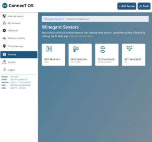 winegard connect os screenshot sensors