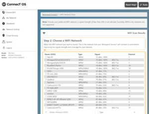 winegard connect os screenshot wifi